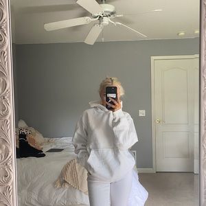 White Aritzia TNA hoodie